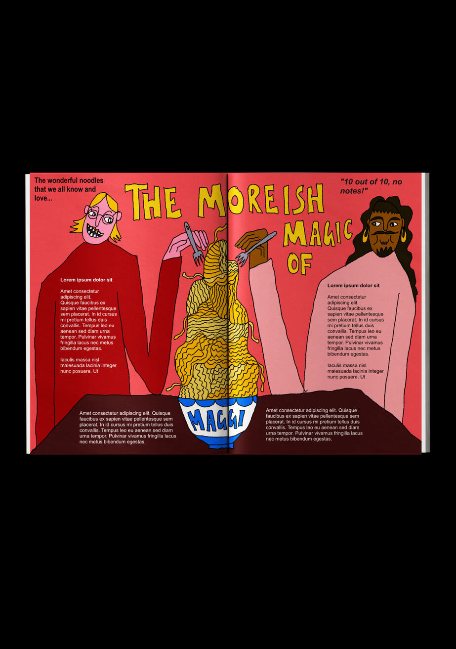 Moreish Magic of Maggi Editorial Mockup
