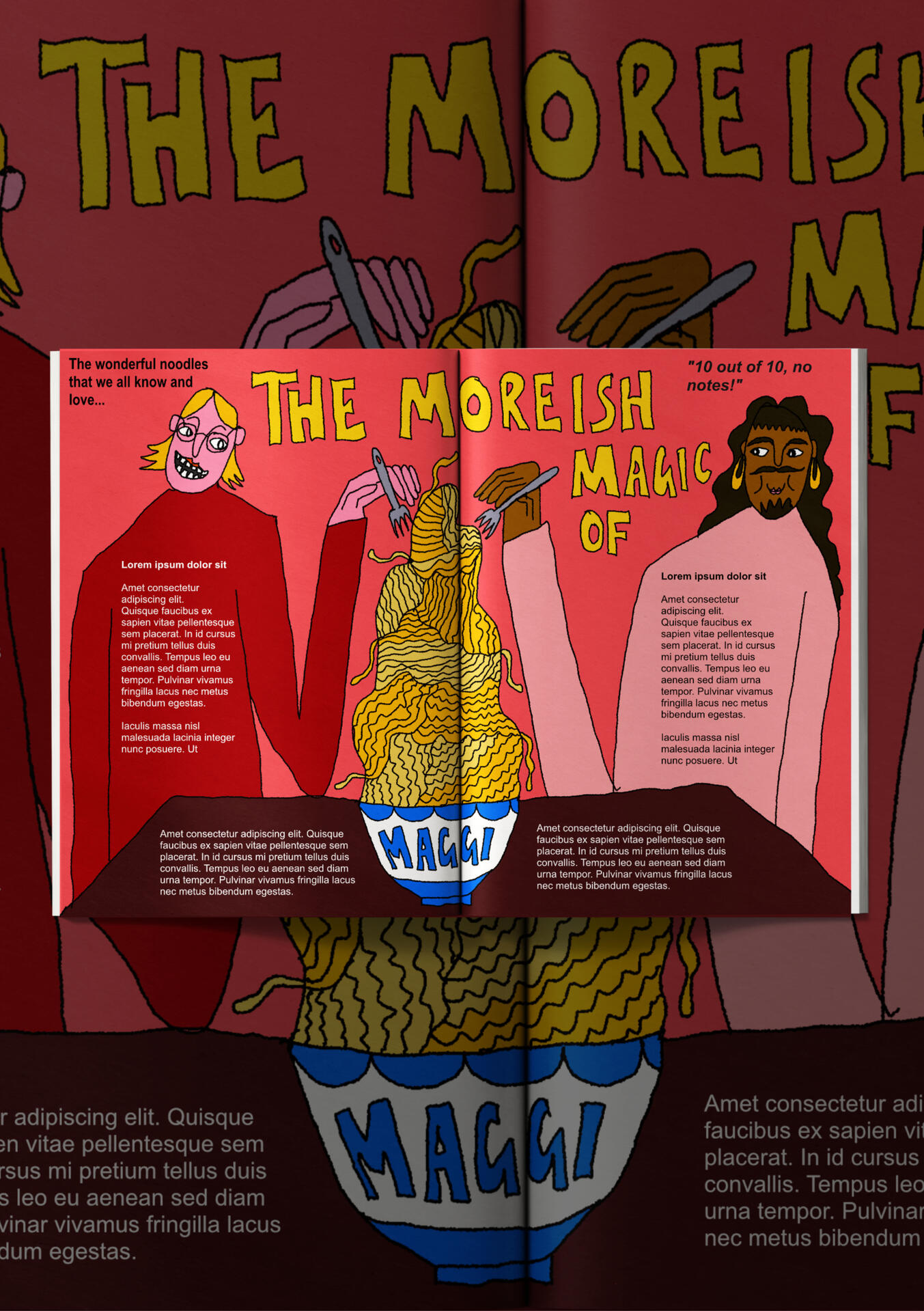 Moreish Magic of Maggi Editorial Mockup