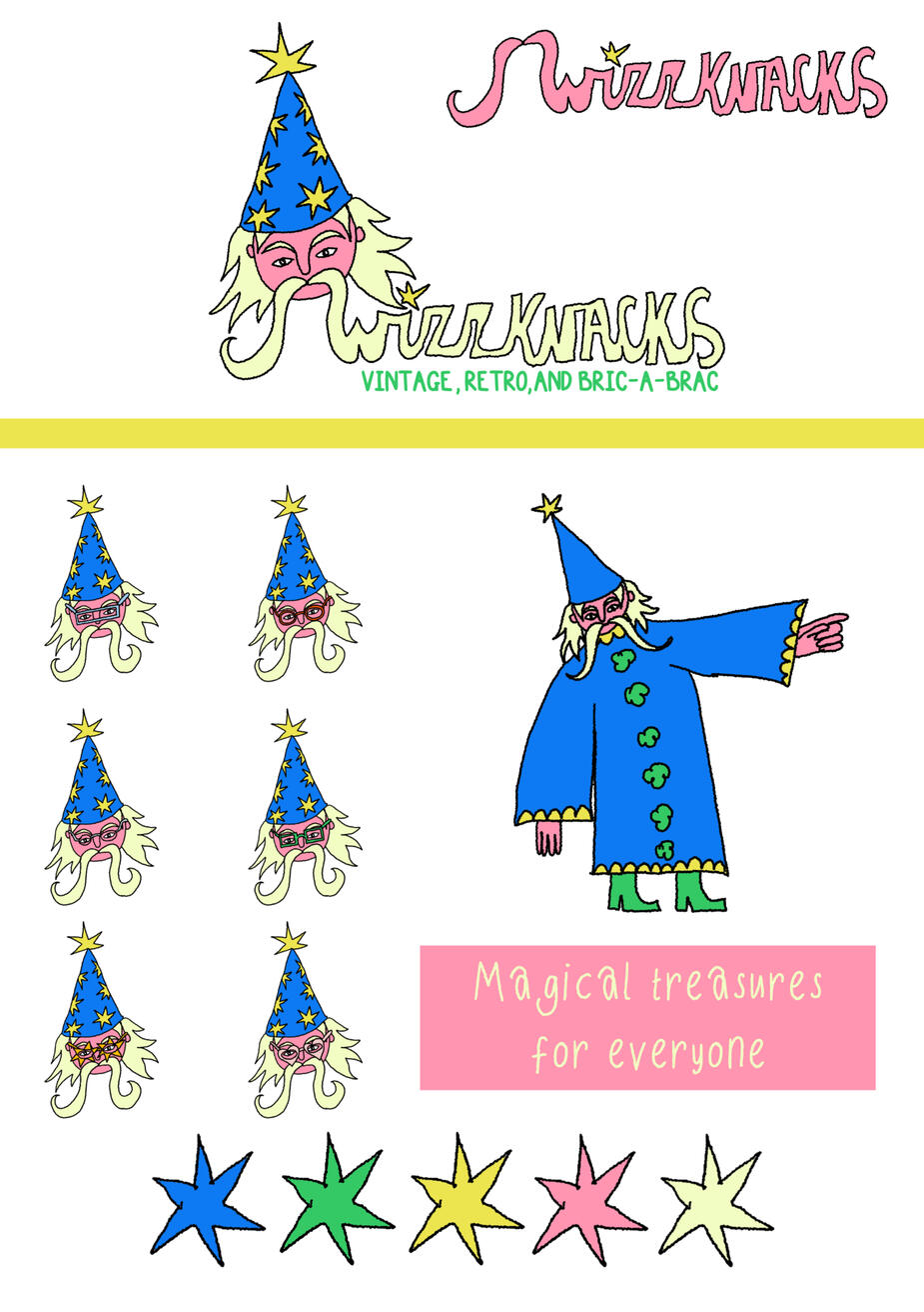 Wizzknacks Vintage Store Branding