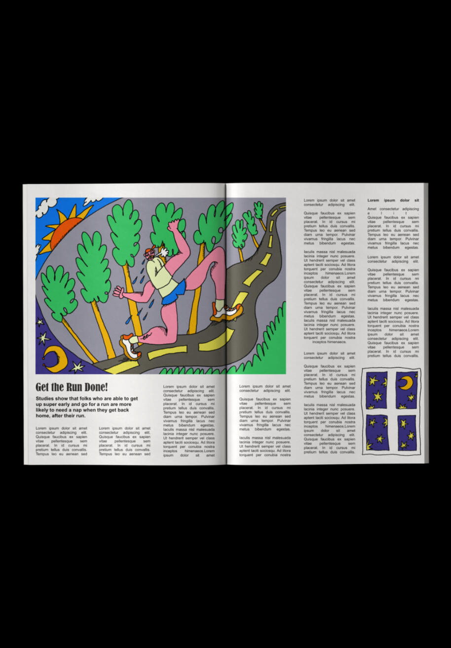 Early Morning Run Illustration