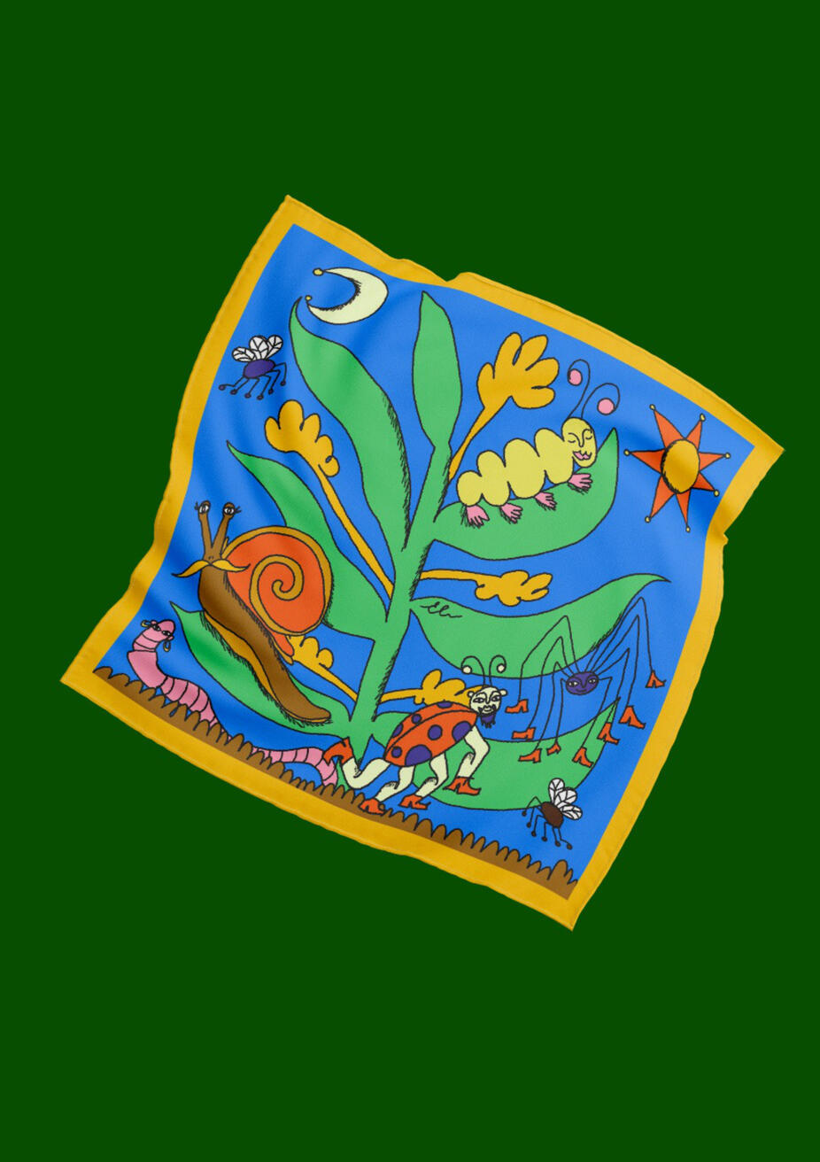 Illustrated Scarf Mockup