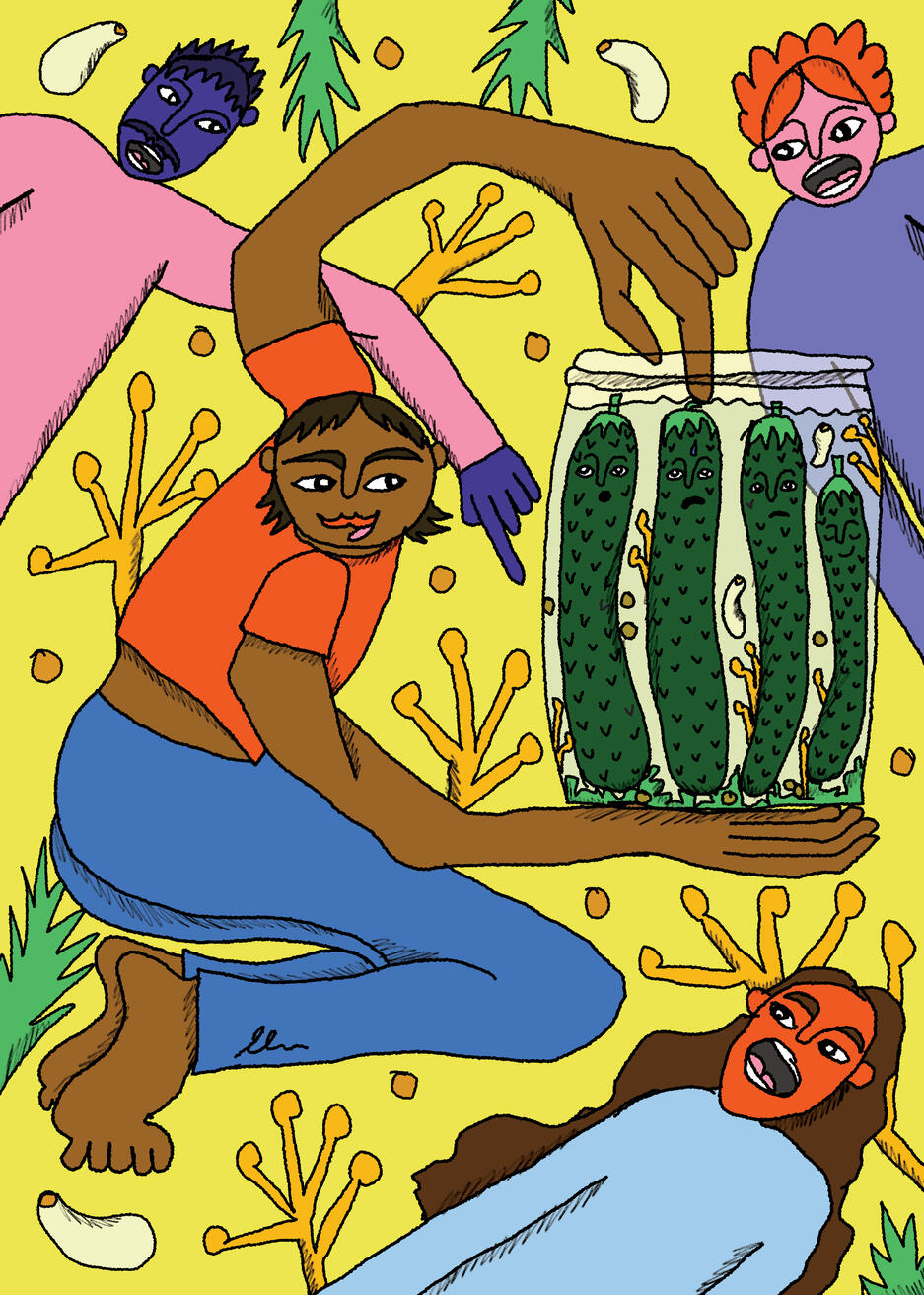 Sour Cucumber Party Illustration