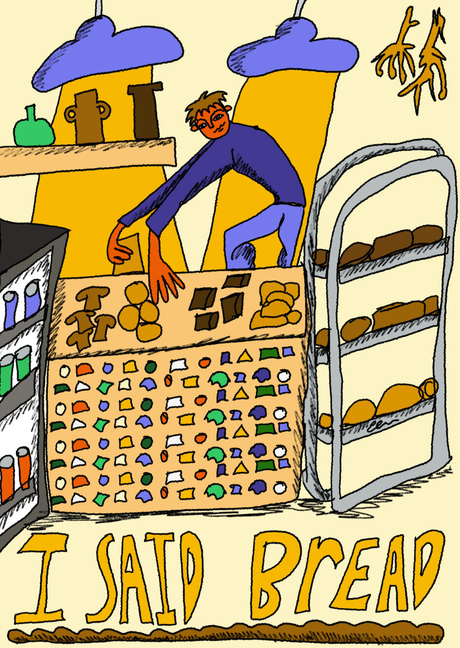 I Said Bread Bakery Illustration
