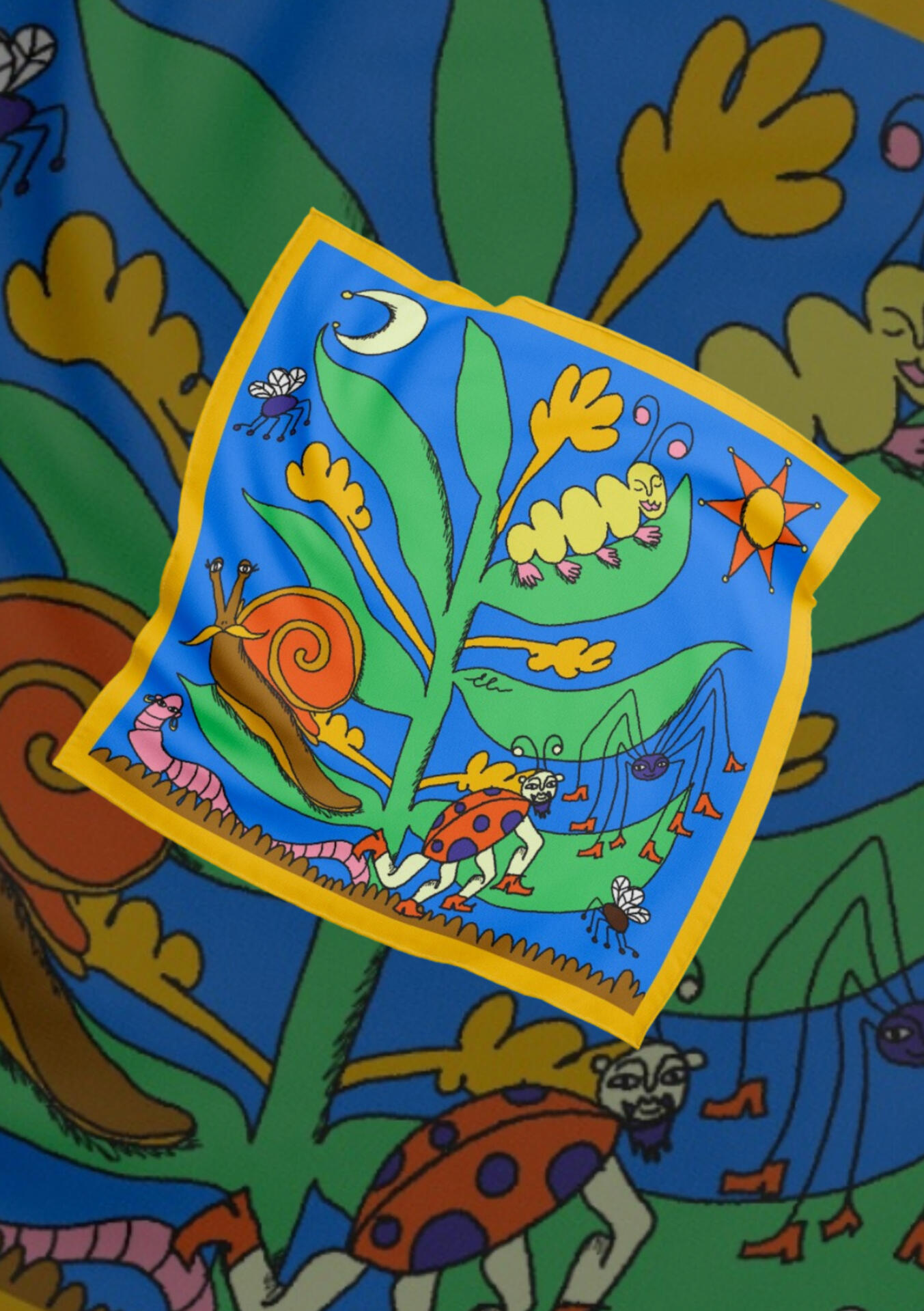 Illustrated Scarf 