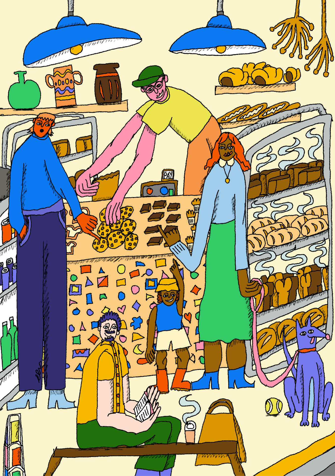 I Said Bread Bakery Illustration